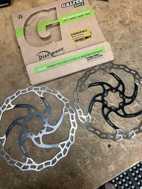 Db014flw-y Galfer Pair Of Wave Bicycle Brake Rotor 6-bolt 203mm Mtb For Sram Shimano Magura