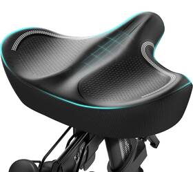 Gineoo 653485644124 Oversized Bike Seat Extra Wide Comfort Pure Memory Foam Bicycle Cushion