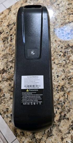 Gh121004hl Hailong 36v E-bike Replacement Battery 10ah 360wh Untested No Key