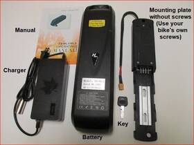 Zs-hl3 Hailong 48v 13ah Lithium Battery For 750w Ebike Motor