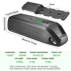 1000w Haniwinner Ha193 36v 48v 10a 20a Li-ion Battery Pack Ebike Bicycle E Bike Electric Scooter