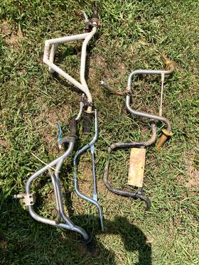 1567-010-ch Haro Mid Old School Bmx Bars Wald Schwinn Scrambler Freestyle Mongoose Lot Of 5