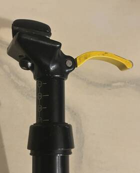 H2017 Hl 30.9mm Aluminum Bicycle Seatpost Black With Yellow Lever 10bs Iso-c