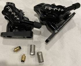 Hbspc75n Hope Rx4 Disc Brake Caliper - Flat Mount Mineral Oil Black Front Rear Set