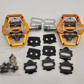102001t2xxxx2y51g1x1 Ht Components T2 Pedals Dual Sided Clipless With Platform Orange Open Package