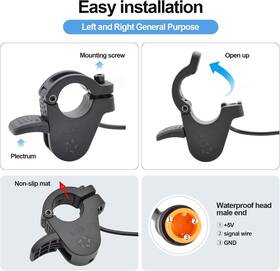 Husetoo 445025212206 Electric Throttle 300x Thumb For 7/8inch 22mm Handlebars 12v-72v