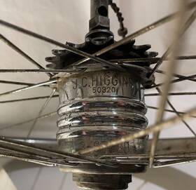 50320 J C Higgins Working Vintage Jc Rear Hub And 3 Speed Shifter 36 Hole Wheel Rim