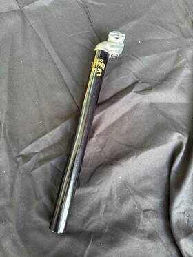 Kalloy 657993065372 Vintage Uno Seatpost 28.6 320mm Glossy Black