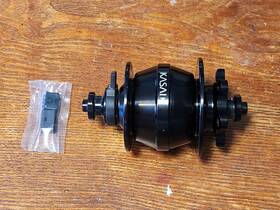 32804 Kasai Dynacoil D6 Dynamo Hub 6 Bolt Black 100mm Qr