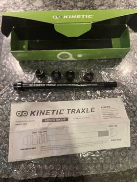 T-2102 Kinetic T-2120 Traxle Medium Thread Thru Axle Adapter For Bike Trainer