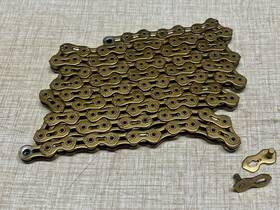 K1sl Kmc K72a Wide Ti-n Gold 98 Links 98l Bicycle Bike Chain 1/2 X 1/8