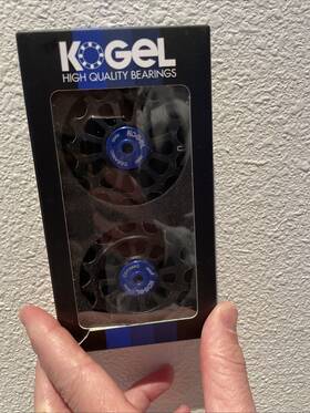 Pul-1414-eagle-c Kogel Bearings 14/14t Hybrid Ceramic Pulley Set Sram 12 Cross - Blk