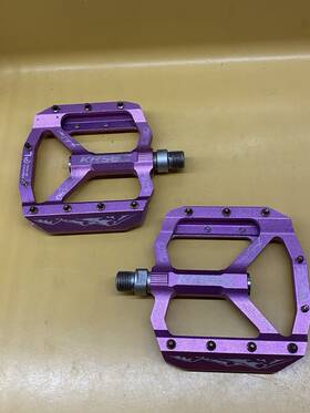 Kc-i5 Krsec Purple Cnc Aluminum 9/16 Inch Flat / Platform Pinned Mtb Pedals