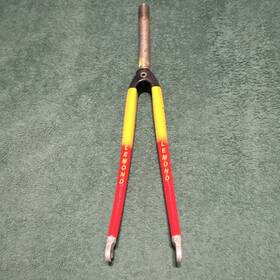 70933 Lemond Carbon Aluminum Road Bike Fork Yellow Red Rigid
