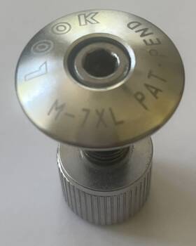 M-7xl Look 1 Inch Headset Expander Top Cap Stem Expanding Carbon Compression Silver Fork