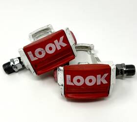 Pp56 Look Delta Road Bike Clipless Pedals 9/16 Inch Crmo Spindle 3 Bolt Red White Tt