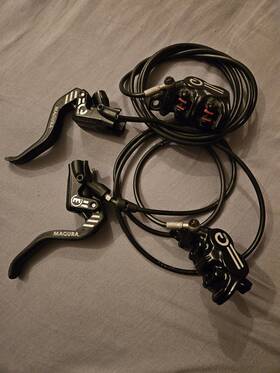 2701999 Magura Mt5e E-stop Disc Brake Set Needs Work Or For Parts