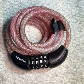 108235 Master Lock Cable 6 Pink Set-your-own Combination Bike With Carrier Bracket