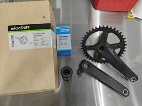 Fc-g7000-4075 Microshift Sword 1x Crankset - 175mm 10-speed 40t 110 Asym Bcd 24mm Spindle Bb
