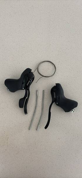 Sb-m090 Microshift Advent Drop Bar Shifter Lever Set - 1x9 Speed Black