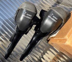 Sb-r373 Microshift R7 Drop Bar Shift Lever Set - 3 X 7-speed Standard Reach
