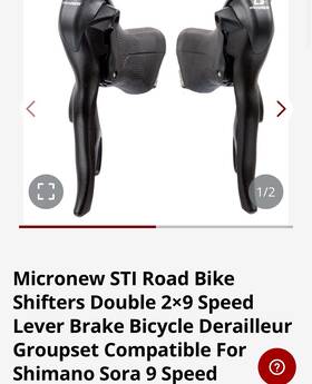 Sb-r492 Microshift Micronew Sti Road Bike Shifters Double 2 9 Speed Lever Brake Bicycle Derail