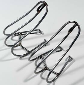 Mks 560369003860 Stainless Steel Cage Toe Clips Large Silver