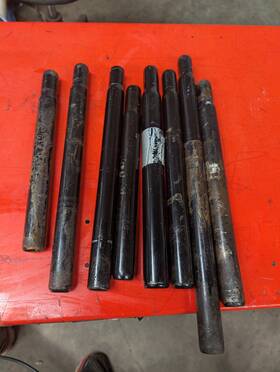 2001.07 Mongoose Qty.8 Old School Bmx Seatpost Straight 25.4 Mm Free Shipping