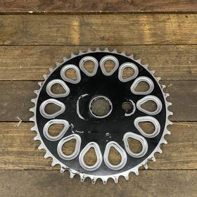 Cw-44t Mongoose Ko 44t Bmx Chainring Sprocket Alloy 44 Tooth Black Silver Vintage Bike