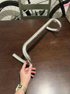 A09019cp00 Msw Drop Bar Bike Handlebar Short 40 Cm Width 26 Mm Clamp Silver