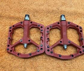 Mtb 705353297540 Mountain Bike Pedals Rock Bros Lightweight Nylon Composite Bicycle Red