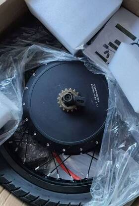 8000w Nbpower Qs273 Used Product 19 1.85inch 3.5t 40h Hub Motor Wheel With Street Tire