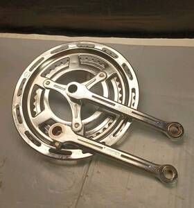 3-arm Nervar 3 Arm 5/8 Inch Cotter Pin Crankset 170mm 52/40 Tooth Chainrings 1/2 Spindle
