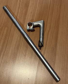 B2500-crmo Nitto B2500 Straight Handlebar 25.4mm Chromoly And Stem 75mm