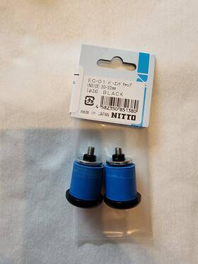 Ec-01 Nitto Black Bar End Plug Cap Inside 20-22 Mm Japan