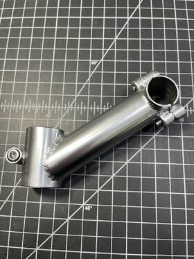 Mcr65 Nitto Stem 120mm 35 Deg 25.4mm Handlebar 1-1/8 Inch Steerer Silver Blue Lug