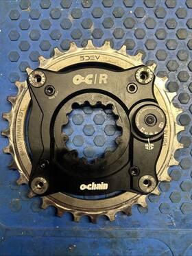 5dev Ochain 502124342260 R For Sram 3-bolt Titanium 32t Chainring Adjustable Spider Dh Enduro