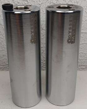 A-208-cp Odyssey Mpeg 3-position 4 Inch Bmx Bike Pegs 14mm With 3/8 Adaptor 1-pair - Chrome