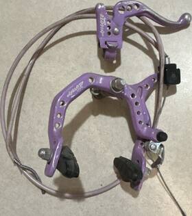 Jy-910 Odyssey 1985 Purple Rear Brake Caliper Old School Bmx With Matching Lever