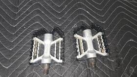 P106bk Odyssey Triple Trap 1/2 Inch Bmx Pedals Old Mid School Black Silver Vintage Original