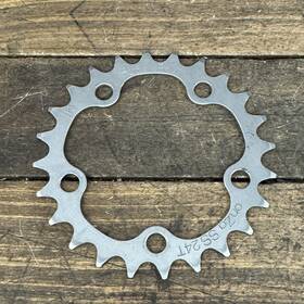 5-arm Onza Ss24t Vintage Buzzsaw 24t Chainring 74 Bcd Stainless Steel Mtb 24 Tooth