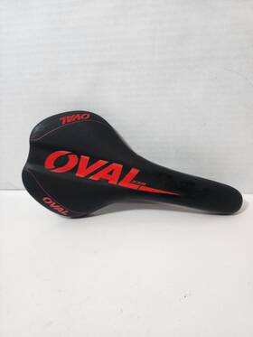 238t Oval Concepts Saddle Steel Rails 142x280mm Black And Red Bike Seat Road Mtb