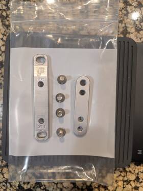 Cps3 Paul Component Compnents Front And Rear Flat Mount Adapters Silver Set Of Two