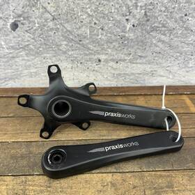 510-180627120 Praxis Works Alba Crankset 175mm 24mm Spindle Road Bike 5-bolt Black Aluminum