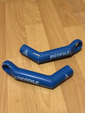 038w Profile Vintage Design 90s Mtb Bicycle Bar Ends Blue L-bend Tomac Mountain Bike