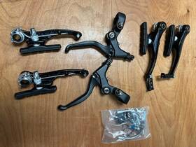 360859 Promax Tx V-brake And Lever Set Front Rear Black