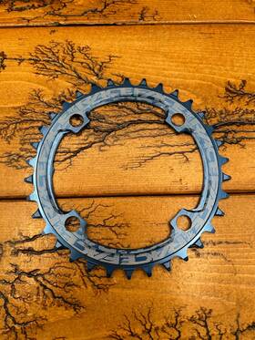 Race Face 895428007034 Raceface Blue Narrow-wide 34 Tooth 104 Bcd Mtb Chainring 9 10 11 12-speed