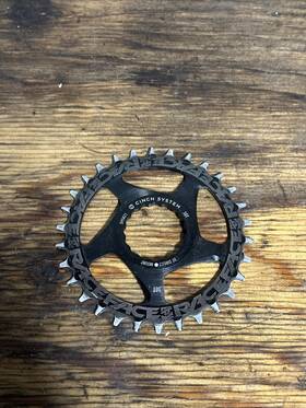 Rnwdm30tshi12blk Race Face Narrow Wide Direct Mount Cinch Shimano 12 Spd Mtb Chainring 30t Black