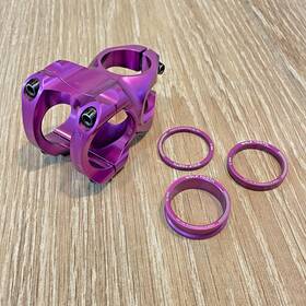 St17turr3550x0pur Race Face Turbine R Mtb Mountain Bike Stem Purple 35.0 X 50mm W Spacers