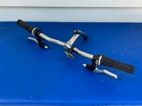 Falcon-24 Raleigh Mountain Bike 25 Inch Handlebars With Twist Grip Shifters Stem And Brake Levers Assem